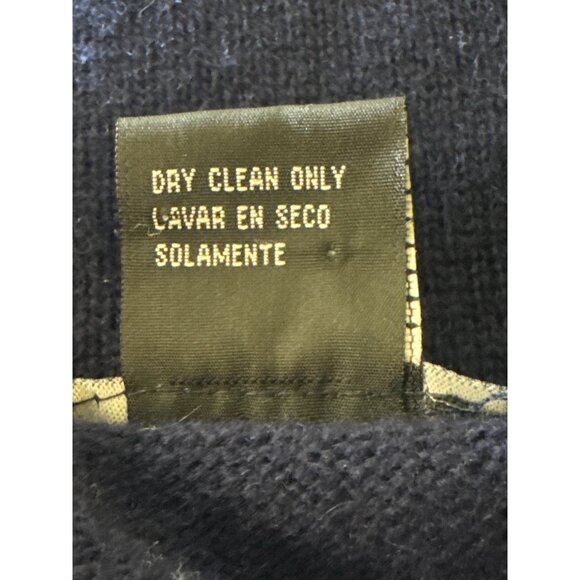 Chereskin V-Neck Sweater XL  60% Cashmere & 40% Wool  Deep Navy Blue - Picture 5 of 6